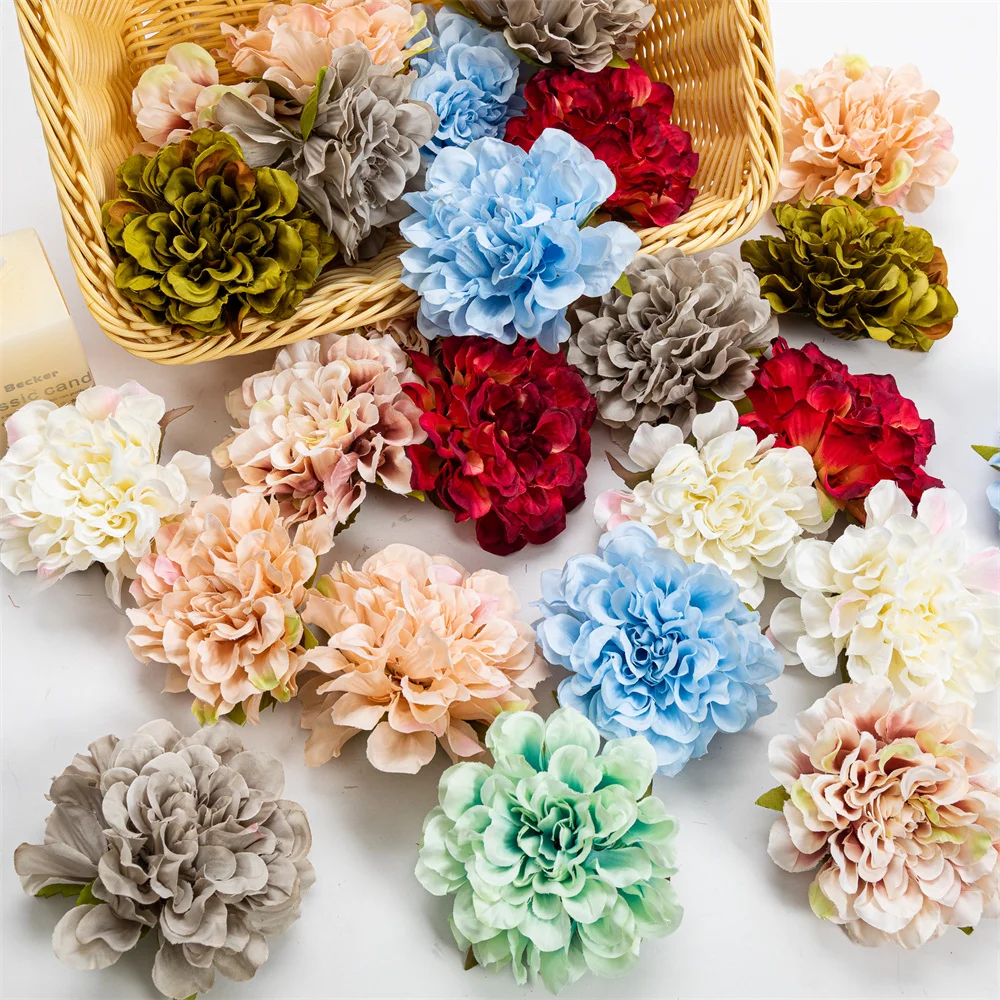 

5pcs 10cm Gerbera Artificial Rose Flower Heads Silk Home Wedding Christmas Party Decoration DIY Supplies Fake Flowers Craft