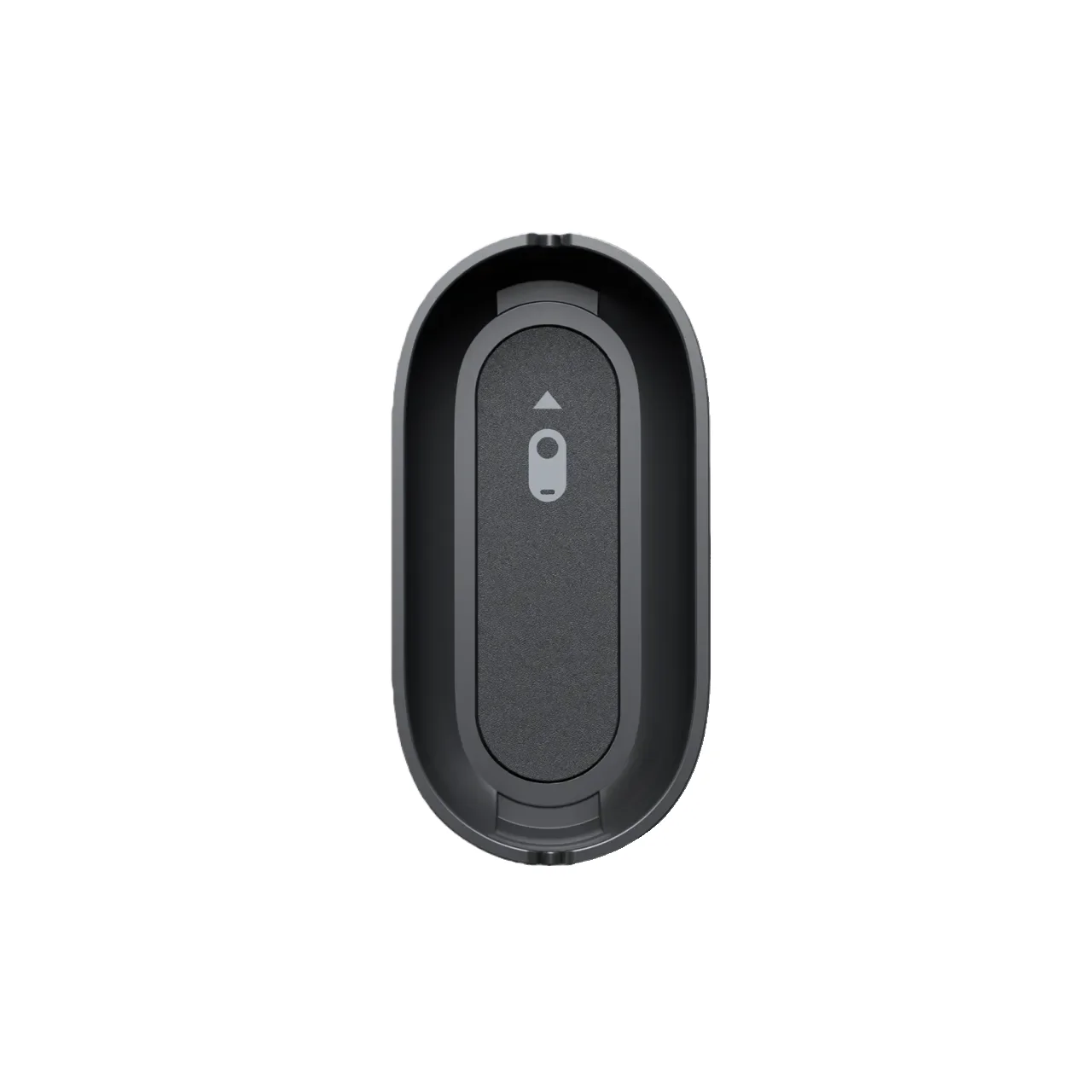 Vue rapprochée du support casque Insta360 GO 3S et GO 3 avec son mécanisme de réduction du bruit du vent.
