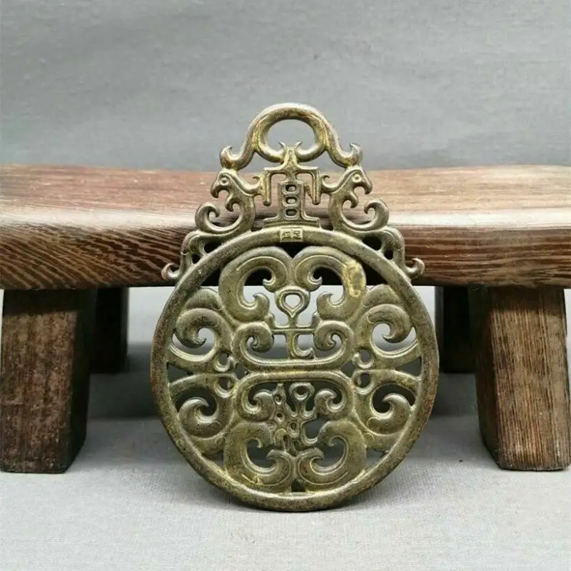 

Изысканная старая китайская медная ручная работа с отверстиями кулон