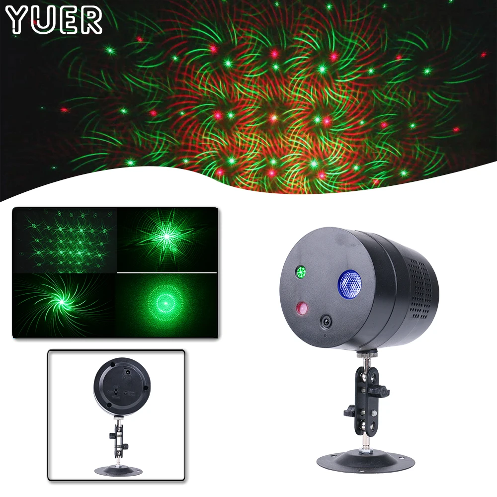 MINI RG Laser Light Pattern Laser Effect Projector Remote Control Music Party DJ Disco Wedding Indoor Family Room Bar Nightclub