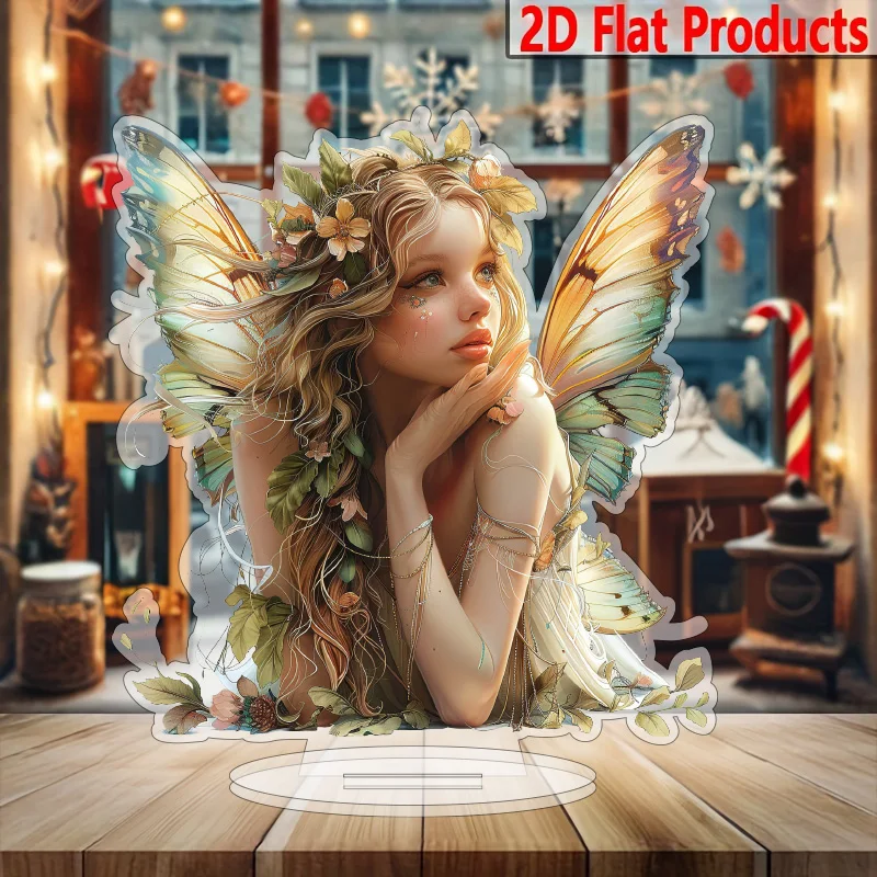 Christmas Elf Acrylic Tabletop Decor with Stand-Festive Desk Ornament, Perfect for Home And Office Holiday Decoration, Ideal G