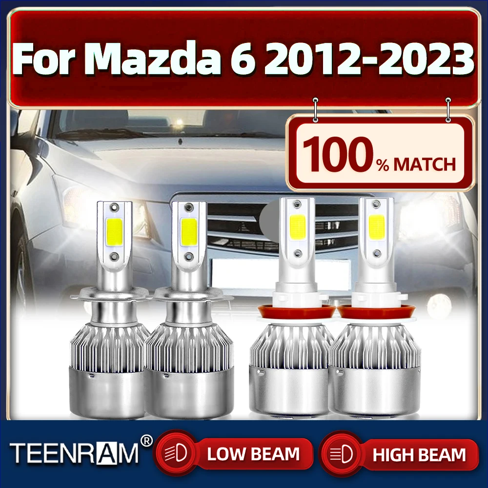 

Canbus LED Headlight Bulbs 40000LM 240W H11 9005 HB3 CSP Chips Car Light 6000K For Mazda 6 2012-2018 2019 2020 2021 2022 2023