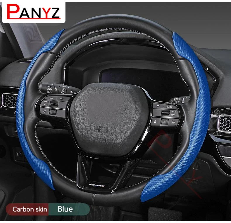 Car Suede Steering Wheel Cover Summer Sweat-absorbin For  Tesla Roadster Model 3 Model S Model X