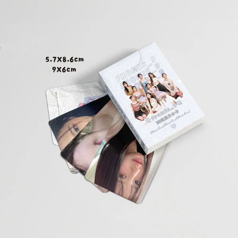 50pcs Fromis_9 Girl Group Album Laser Card LOMO Card Lee Sae-ryun Song Ha-young Hologram Photo Postcard Shine Greeting
