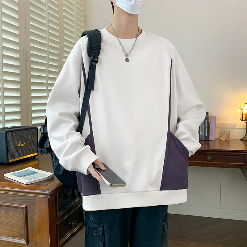 Hochwertige Herren-Freizeitpullover 2026 Frühling Herbst Street Loose Hoodies Übergroße M-8XL Pull-On Sweatshirts Jugend-Oberbekleidung Top