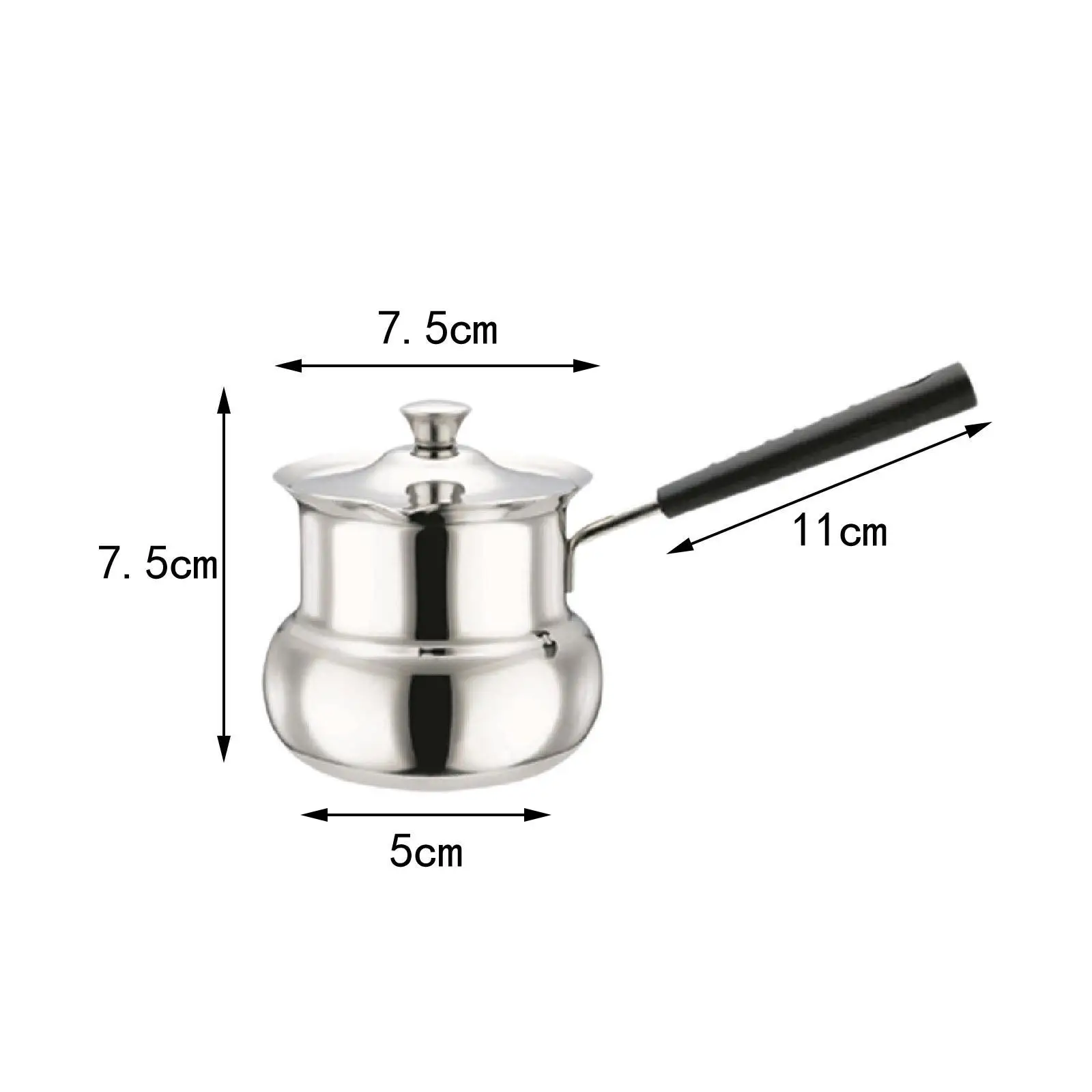 Coffee Pot with Handle Butter Melting Pan Milk Butter Warmer Pot Coffee Maker for Camping Home Kitchen Office Restaurant
