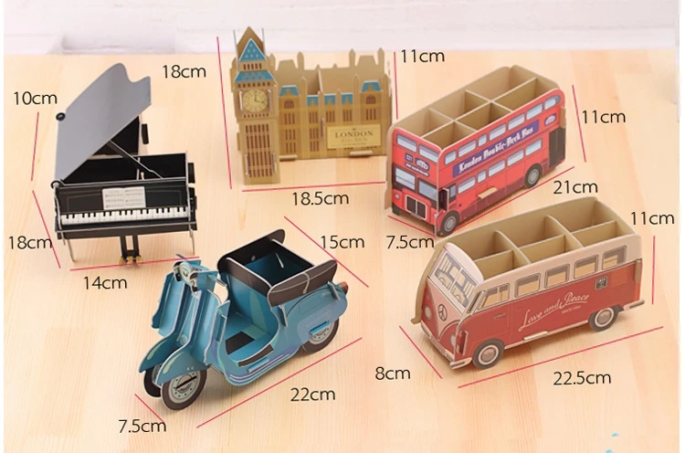 DIY Paper Desktop Storage Box Pen Holder Desk Cosmetic Box Office Desk Decoration Office Accessories Cute Accessories