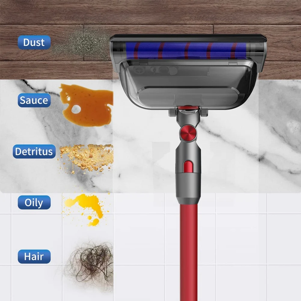 

Electric Mop Head for Dyson V7 V8 V10 V11 V15 Vacuum Cleaner, Mop Attachment with LED Headlights Water Reservoir