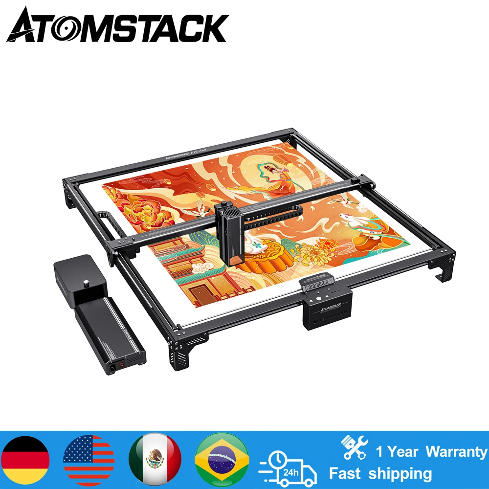 ATOMSTACK A70 MAX 70W/35W Desktop CNC Laser Engraver Metal Acrylic Wood ...