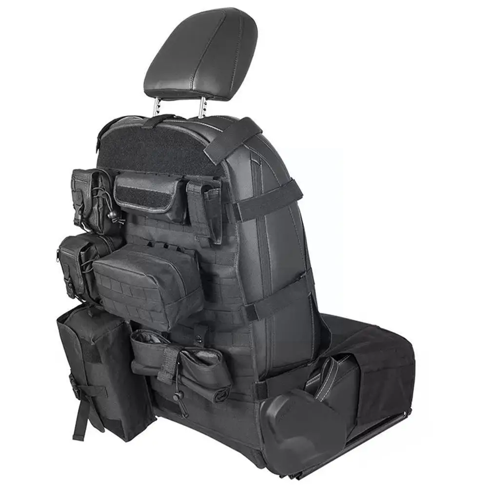 

Front Seat Cover Case Storage Universal Upgrade Large Seat Cover for Trucks Multi Pockets Seat for Wrangler jl/jk large siz D9A8