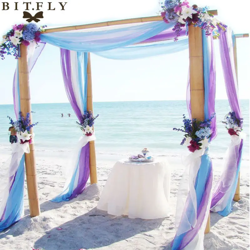 33FT DIY Table Chair Swag Sheer Organza Fabric Wedding Party Venue Decorations 