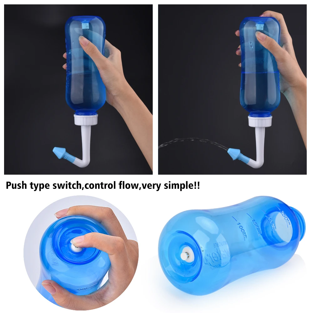 300ML Nasal Irrigator Rinse Bottle Nasal Wash Salts Adluts Child Allergic Rhinitis Treatment Washing Machine