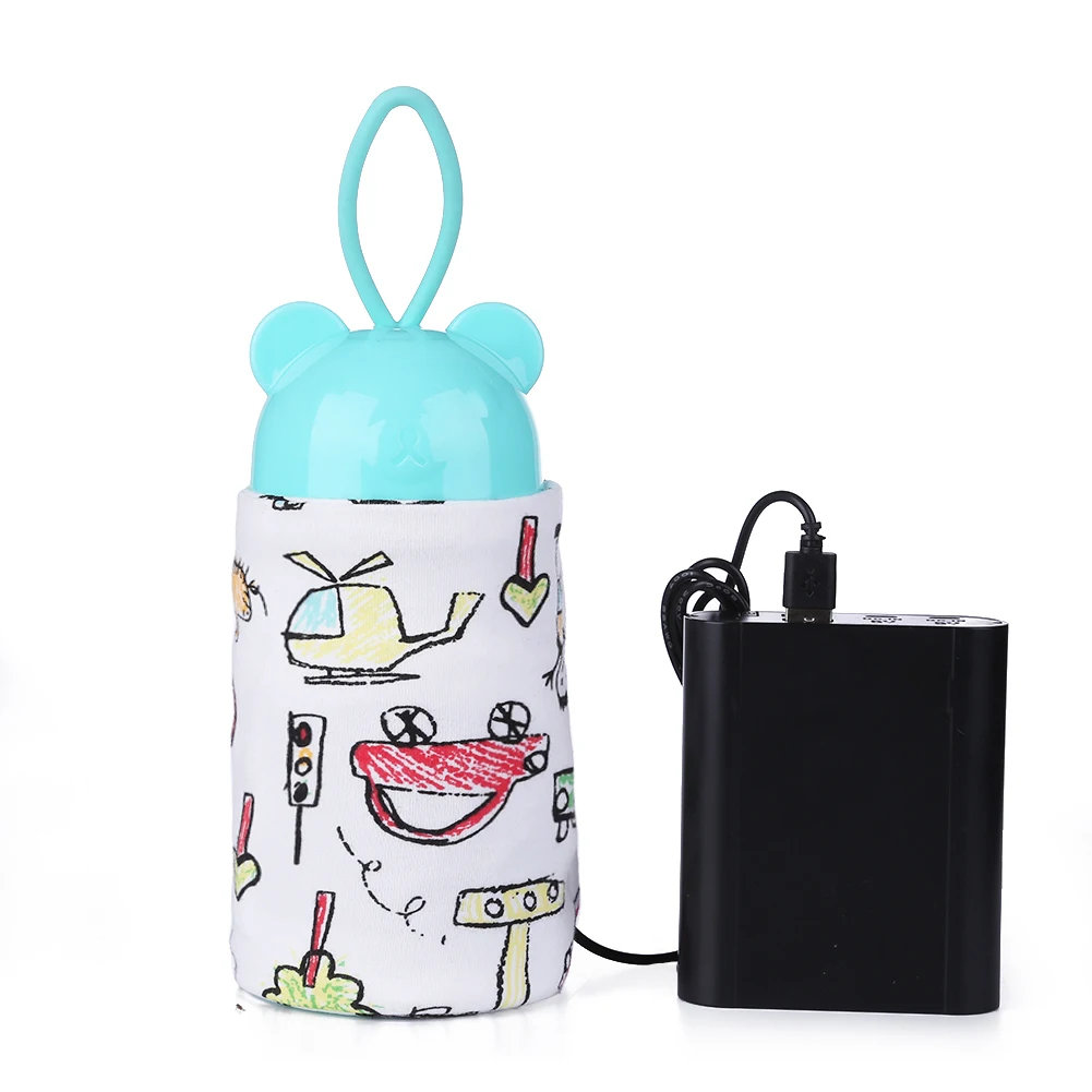 USB 5V Baby Bottle Warmer Portable Toddler Bottles Thermostat Safe Use Thermostatic Bottle Covers Babies Supplies Outdoor Bottle Warmer Milk Bottle Heater