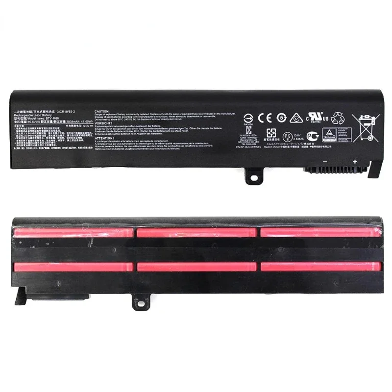 

3834mAh Laptop Battery For GE62 GE72 GL62VR GL72M GP62 PE60 PE70 BTY-M6H