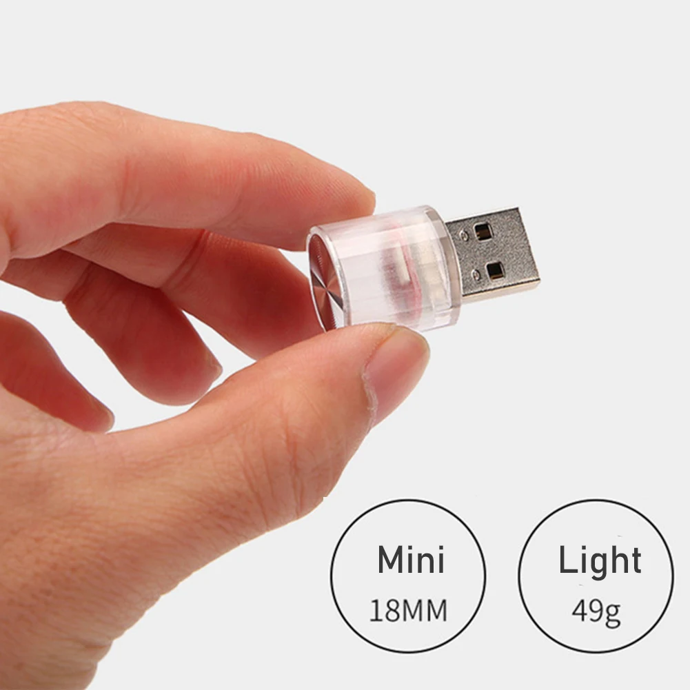 Mini USB LED Ambient Lights for Car Interior Decoration