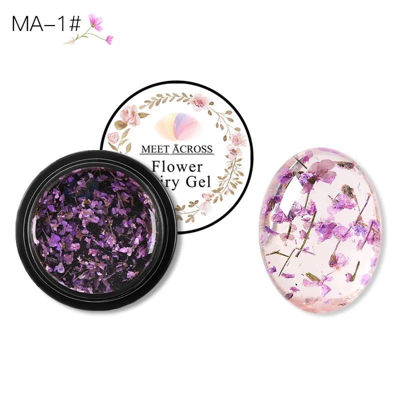 Meet Across 5ml Dried Flower Gel Nail Polish Natural Flower Fairy