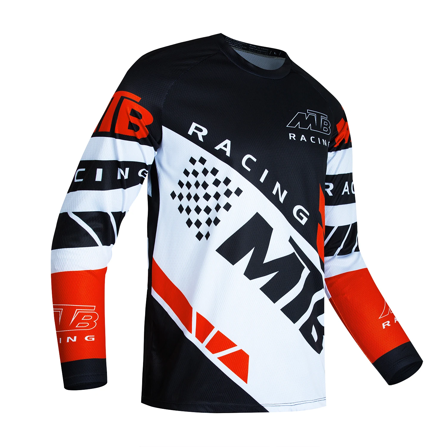 Men's Breathable MTB Mountain Bike Long Sleeve Jersey - Quick-Dry Cycling Shirt With Full Zip 6 thumbnail image