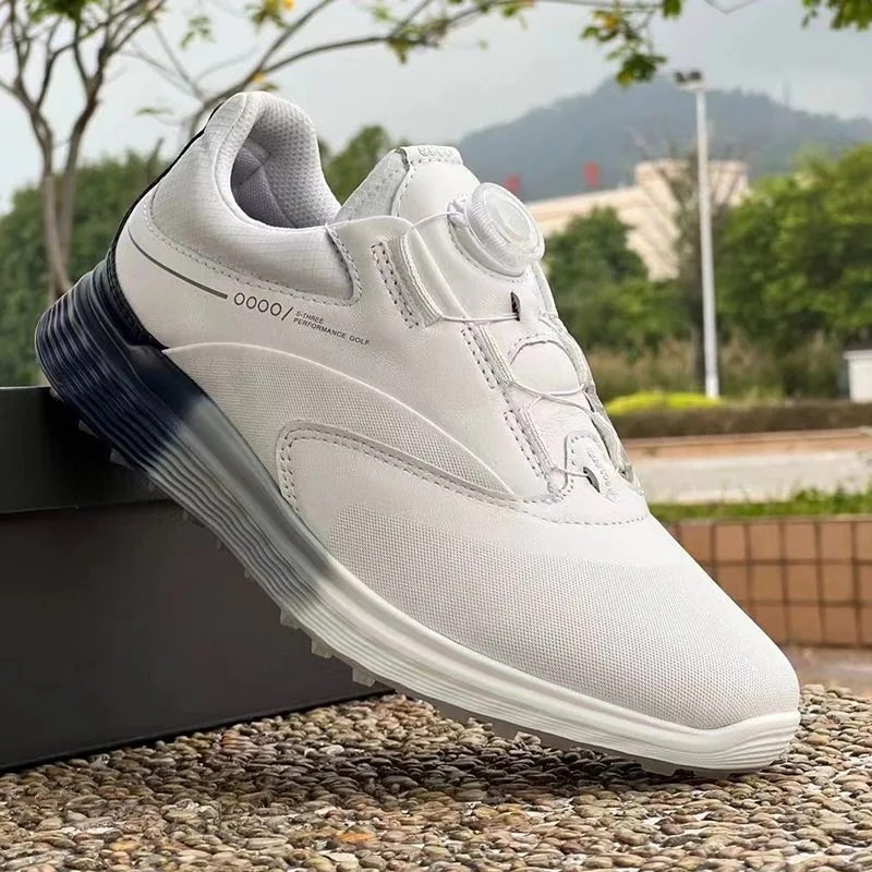 

New Trend Sport Casual Shoes for Men Genuine Leather Sneakers For Men Anti-Slip Walking Shoes Mens Quick Lacing Sneakers Men
