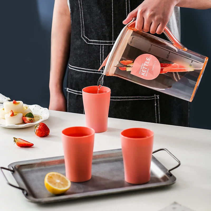 Brocca Per Acqua Da 1,8 Litri - In Plastica BPA Free, Con Coperchio, Per Tè, Succhi E Bevande Fredde - Foto 2