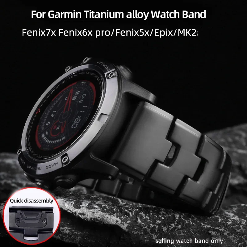 Cinturino QuickFit 26mm In Silicone Per Garmin Fenix 7X/6X/5X/Fenix 3 E Altri, Ricambio Morbido - 6