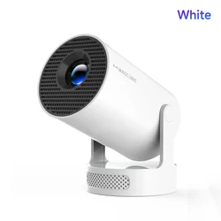 Magcubic 4K Wifi6 Portable Projector with Android 11 - Enhanced Home Cinema Experience - UK Plug (HY300 Pro New White)