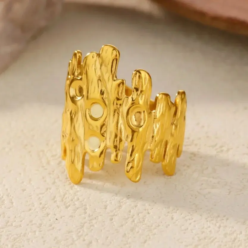 Women Rings Geometric Stainless Steel