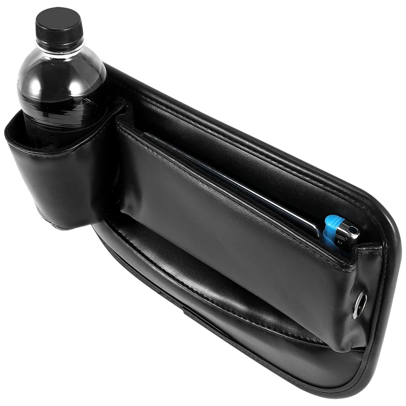 

Сумка для хранения на сиденья из ПУ кожи, автомобильная консоль, боковой ящик для хранения на автомобильное сиденье, щелевой наполнитель с держателем для бутылки