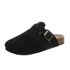 Women's Shoes Women's Closed Toe Slippers Cow Suede Leather Clogs Women's Sandals Retro Fashion Garden Mule Clog Slide New 4