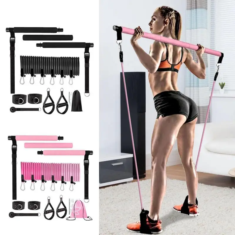 

Pilates Equipment Set Work Out Equipment For Home Fitness And Gym Equipment With Resistance Bands Multifunctional Pilates Bar