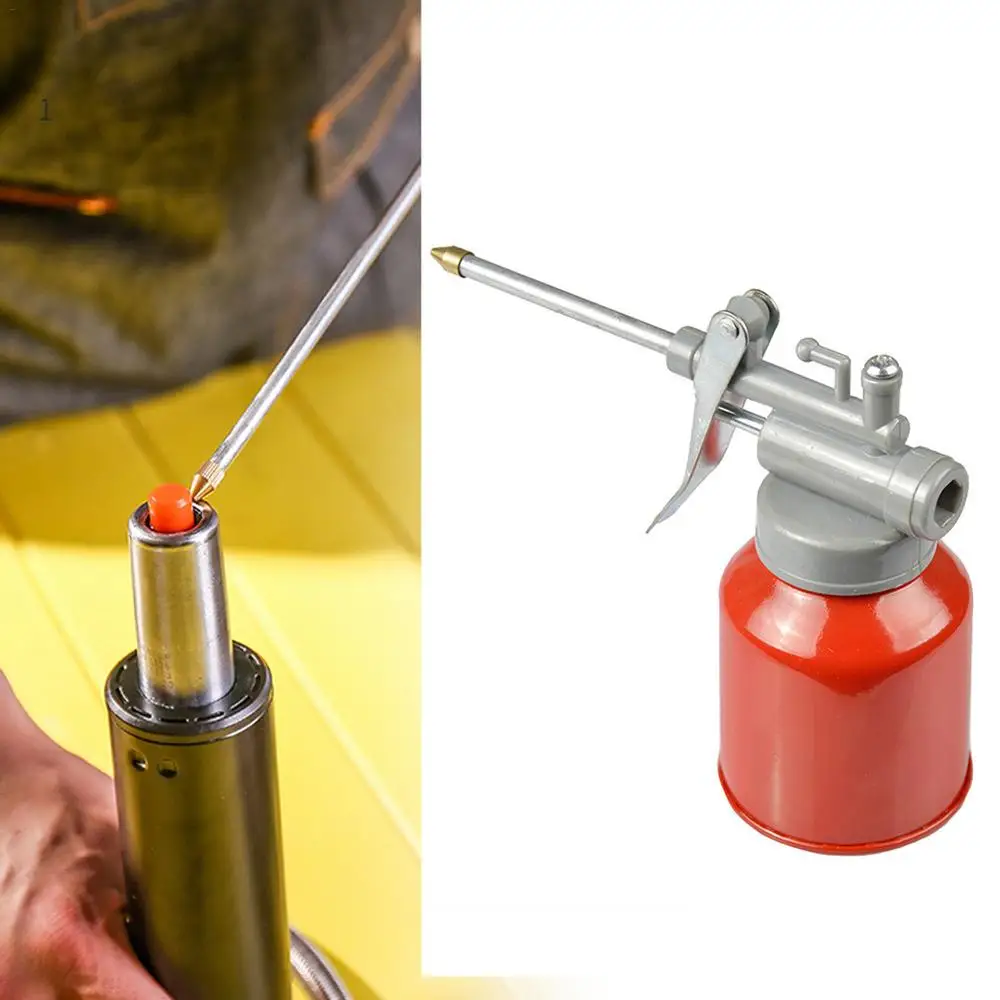 250ML Oil Can Pump Oiler Bottle Manual Oiler for Oiling Lubrication Oil Spray Bottle Nozzle Machine Pot Grease Guns