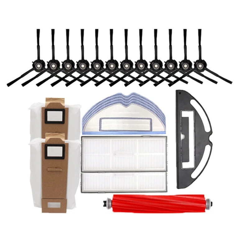 

23Pcs For Roborock Sweeping Robot G10/T7SPLUS/S7 Accessories Side Brush Filter Screen Rag Holder Rolling Brush Dust Box Plastic