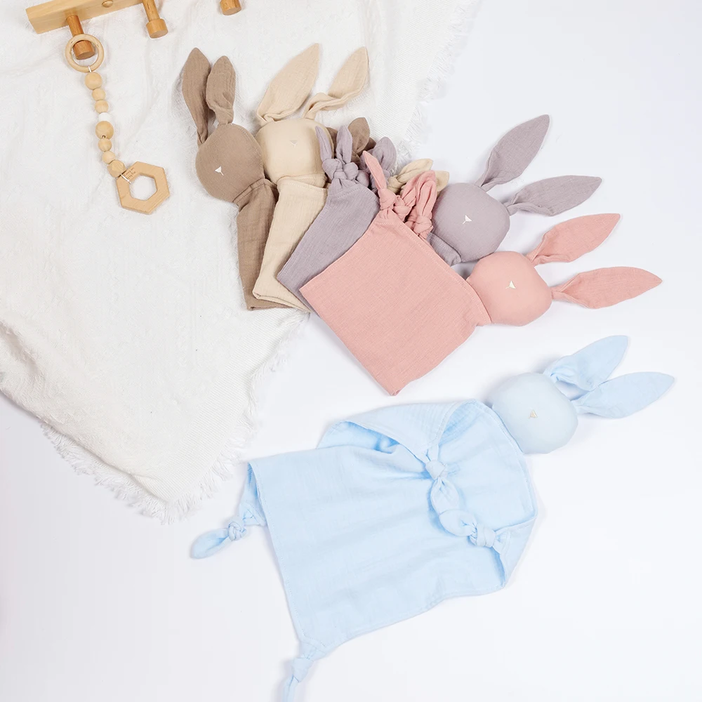 Baby Cotton Muslin Comforter Blanket Soft Newborn Sleeping Dolls For Kids Fashion Sleep Toy Soothing Towel Bibs cotton muslin blanket,swaddle blanket,cotton gauze blanket
