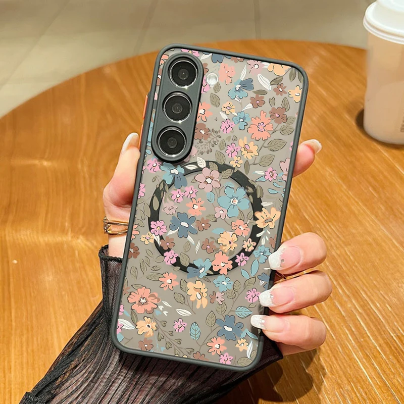 Magnetic Butterfly Flower Phone Case with MagSafe Compatibility