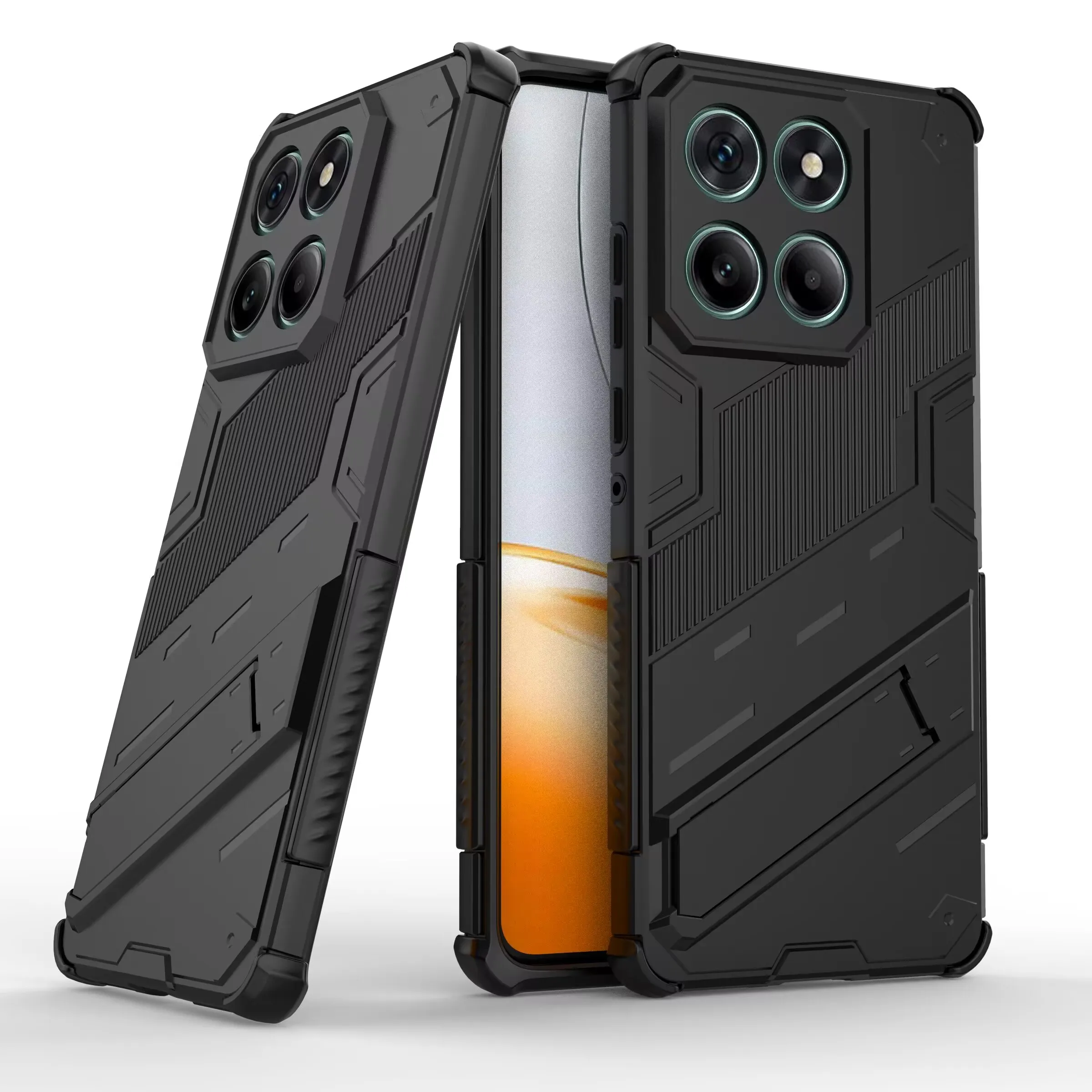 Senior Heavy Duty Armor Phone Case with Kickstand and Shockproof Hard Back Cover