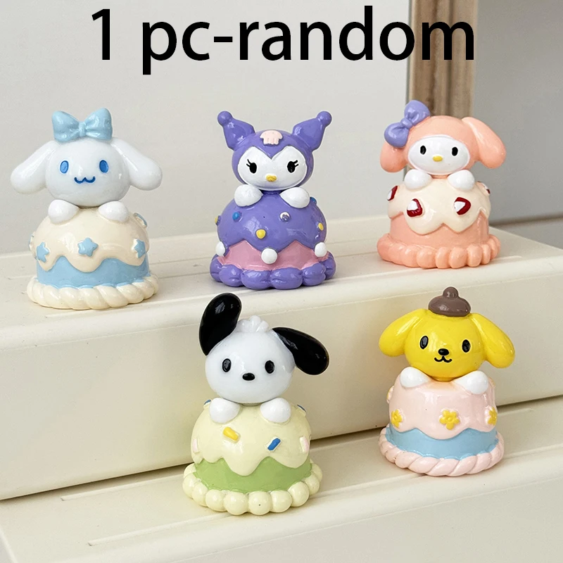 

1 шт. случайный Sanrio Kuromi экшн-фигурка игрушки Kawaii полачко Аниме Фигурка Модель Кукла торт украшение подарок на день рождения для девочек