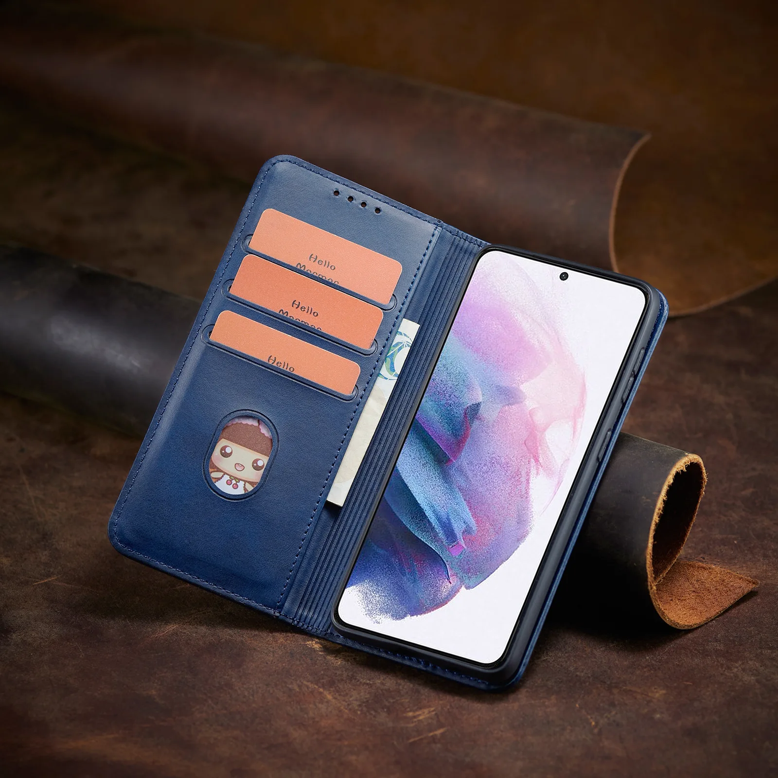 Capa de Telefone de Couro do Plutônio para Samsung S22 S21 S20 Plus Ultra fe Cartão Bolso Capa de Telefone para Samsung Galaxy A72 A52 A42 A32 5g 4g 16 para samsung s22 s21 s20 plus ultra