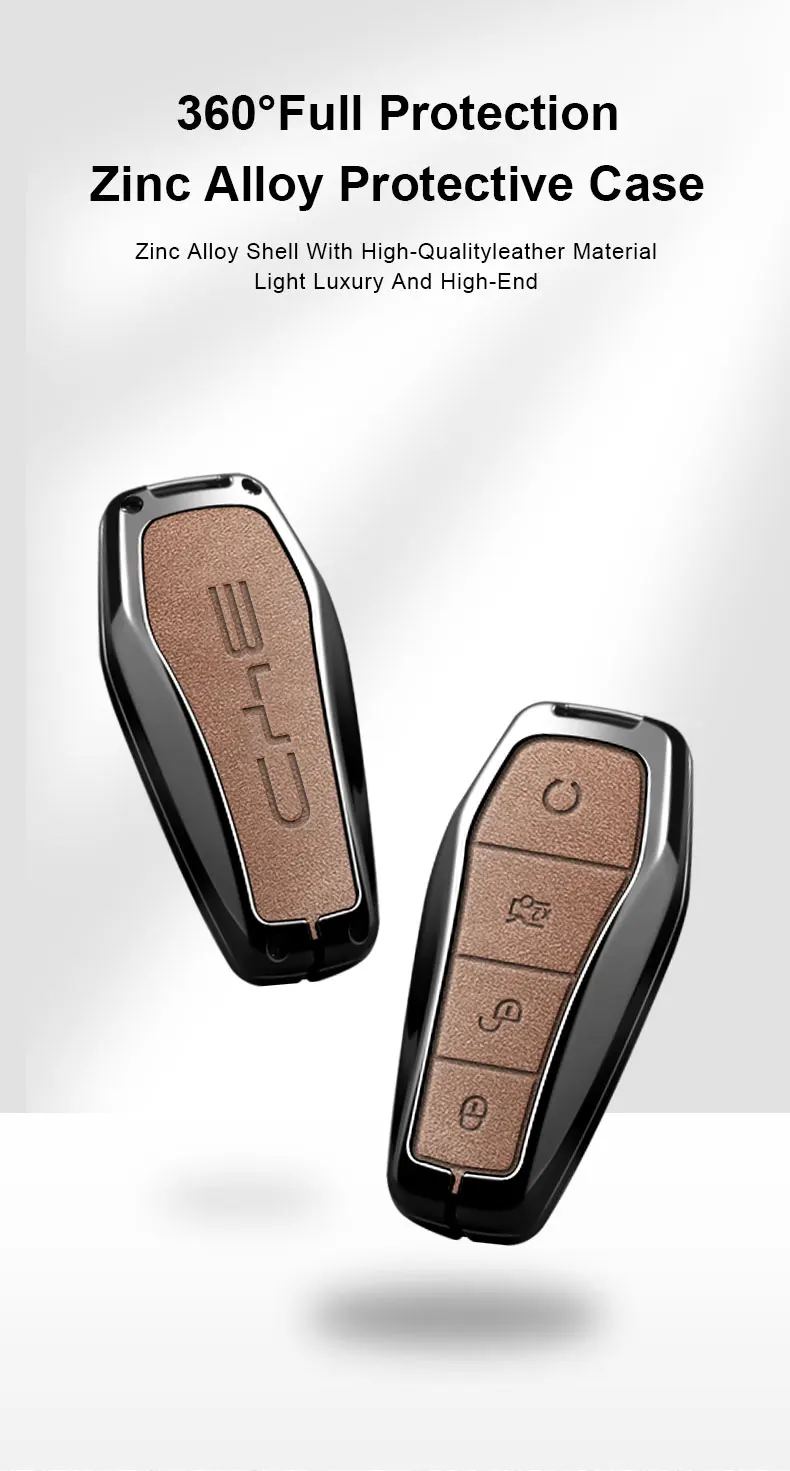 Neue Legierung Stil Schaffell Auto Schlüssel Fall Abdeckung Für BYD Song Pro Plus Max Dmi EV Dichtung Dolphin Fernbedienung Schlüssel Auto Zubehör – Detail 4