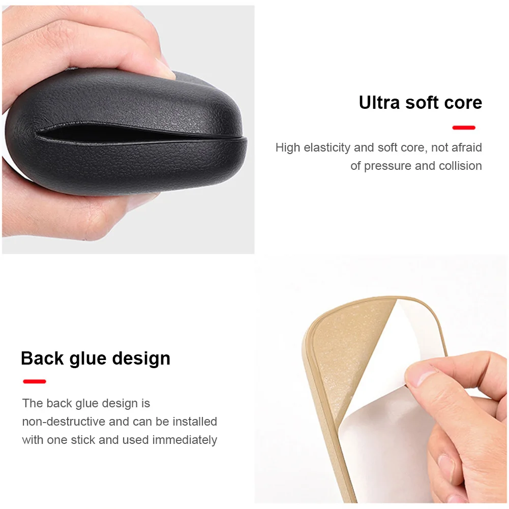 PU 가죽 자동차 다리 무릎 쿠션 팔꿈치 패드, 자동차 문짝 센터 컨트롤 팔걸이 소프트 패드, 자동차 인테리어 다리 무릎 허벅지 지지대 쿠션