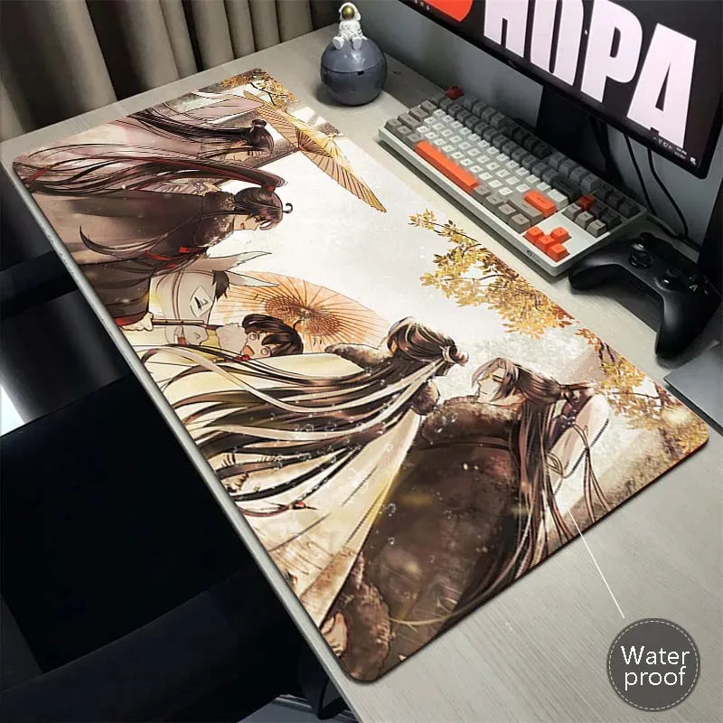 

Коврик для мыши Mo Dao Zu Shi XXL, большой коврик для мыши, игровой коврик для мыши, мягкие коврики для компьютерной клавиатуры из натурального каучука, водонепроницаемый Настольный коврик