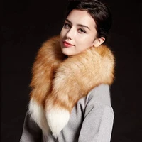 Large Fox Tail Fluffy Real Fox Fur Scarf Women Winter Warm 100% Real Fur Scarves Girls Fashion 85cm Real Fox Fur Tail Mufflers 2