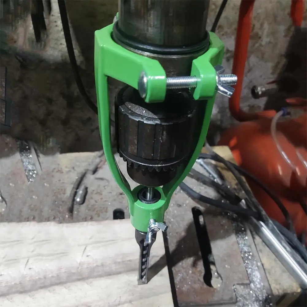Square Hole Drill Fixed Bracket Flashlight Drill Woodworking Bracket Bench Hole Drilling