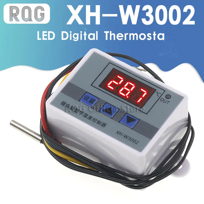 XH W3002 220V /12V Digital LED Temperature Controller 10A Thermostat