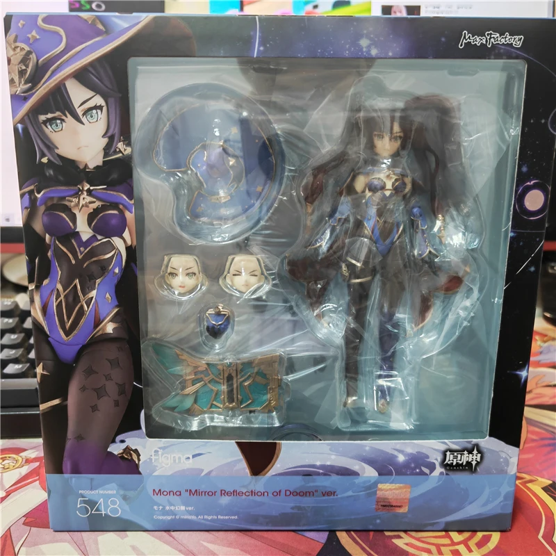 thumbnail image 1 of Figura de acción original de Genshin Impact Mona, modelo coleccionable de fábrica MiHoYo Figma Max, juguete para regalo de Navidad, 1 of 5