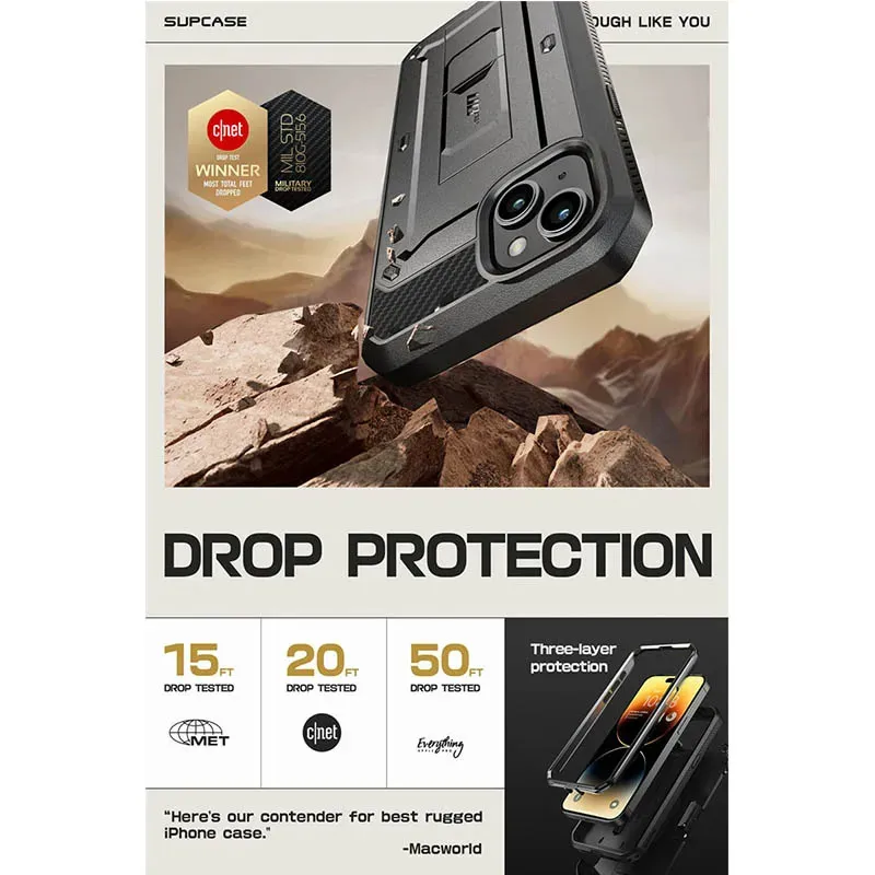 SUPCASE Full-Body Rugged Heavy Duty Case with Built-in Screen Protector