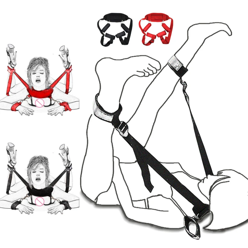 Vibrator BDSM Bandage Restraints Belt Sex Toys For Couples Sets Shoulder Sex Swing Leg Spreader Rope SM Slave Harness Adult Game