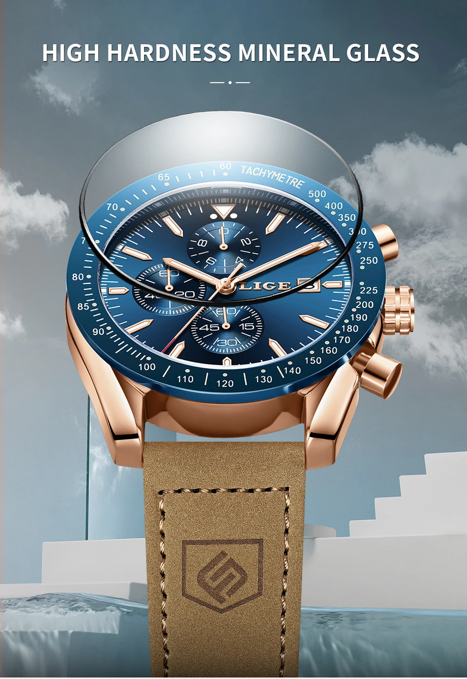 LIGE 89219 Men's Watch description image 2