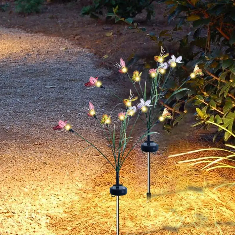 Outdoor Solar Butterfly Lights Firefly LED Lights Butterfly Lamp Butterfly Ground Light Solar Power Landscape Light Outdoor 7 3