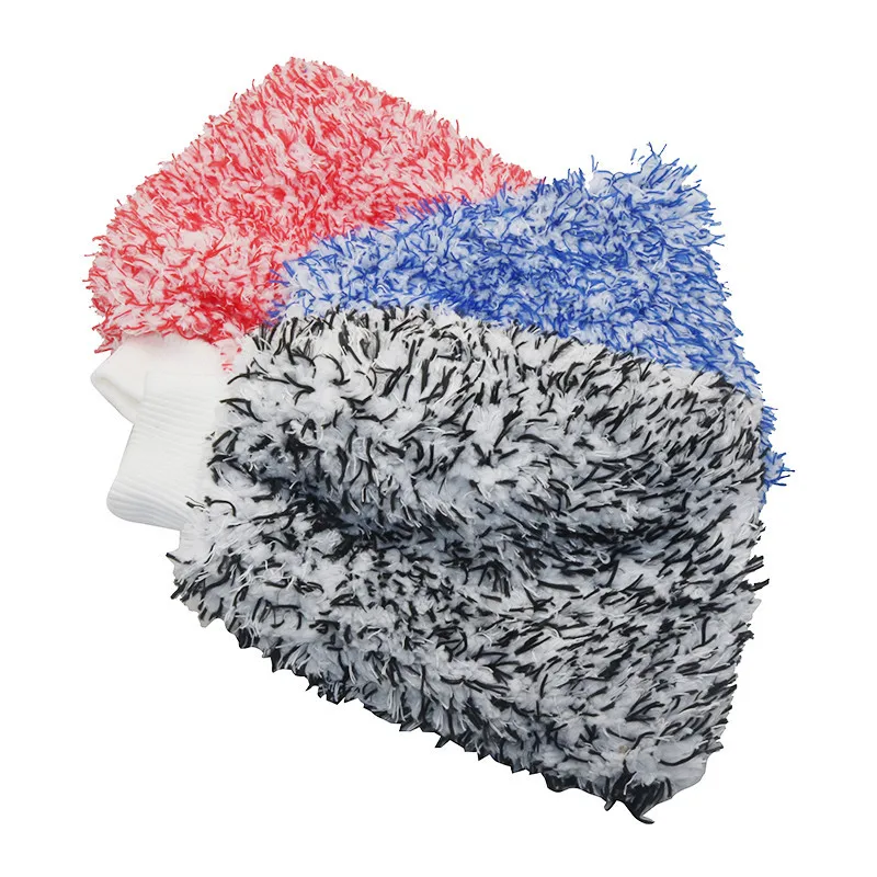 

Car Thickened Double-sided Chenille Car Wash Gloves Microfiber Coral Fleece Color Plush Cleaning Car Wash Tools