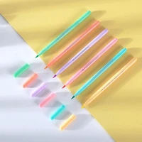 6pcs Soft Brush Fluorescence Pen Set Pastel Markers Coloring Highlighter Calligraphy Pen For Office Art Student Supplies 3