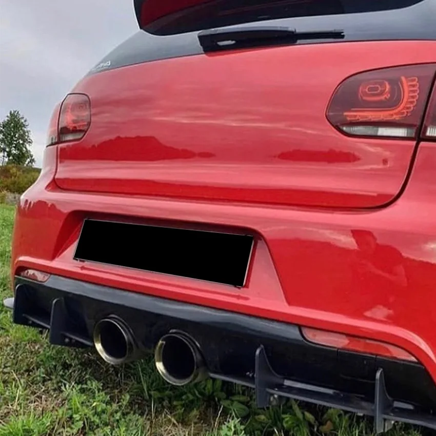 Per Vw Volkswagen Golf 6R Golf Mk6 R High 6R Paraurti Posteriore Diffusore In Fibra Di Carbonio Spoiler Lip Trunk Wing Body Kit Splitter Cover